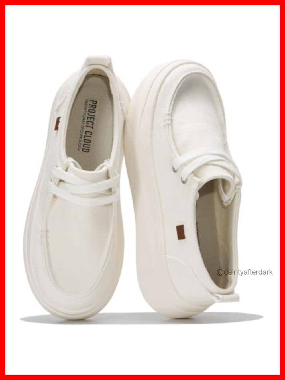 Women's Canvas Platform Loafers Slip-On Boat Shoes Breathable Mesh